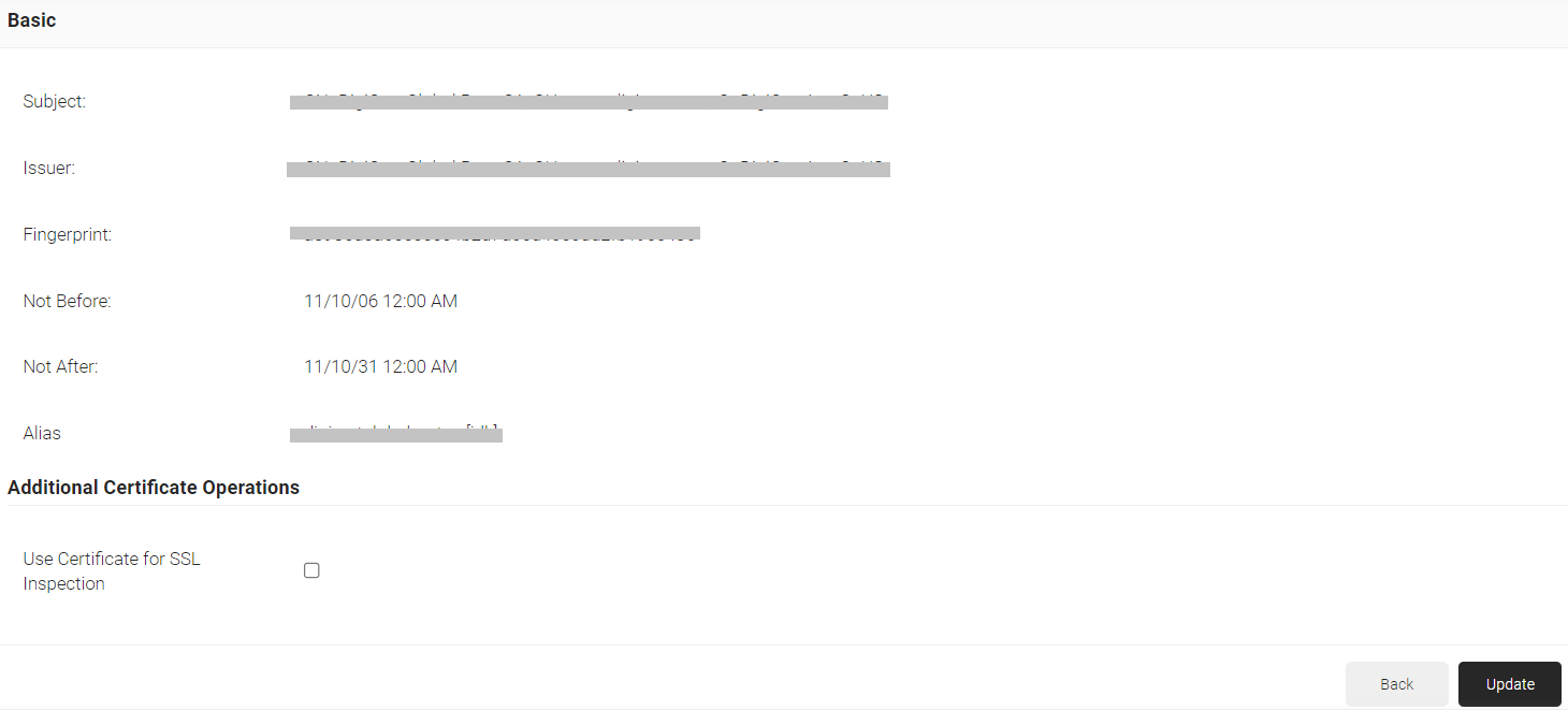 Network Profile — Network Settings section