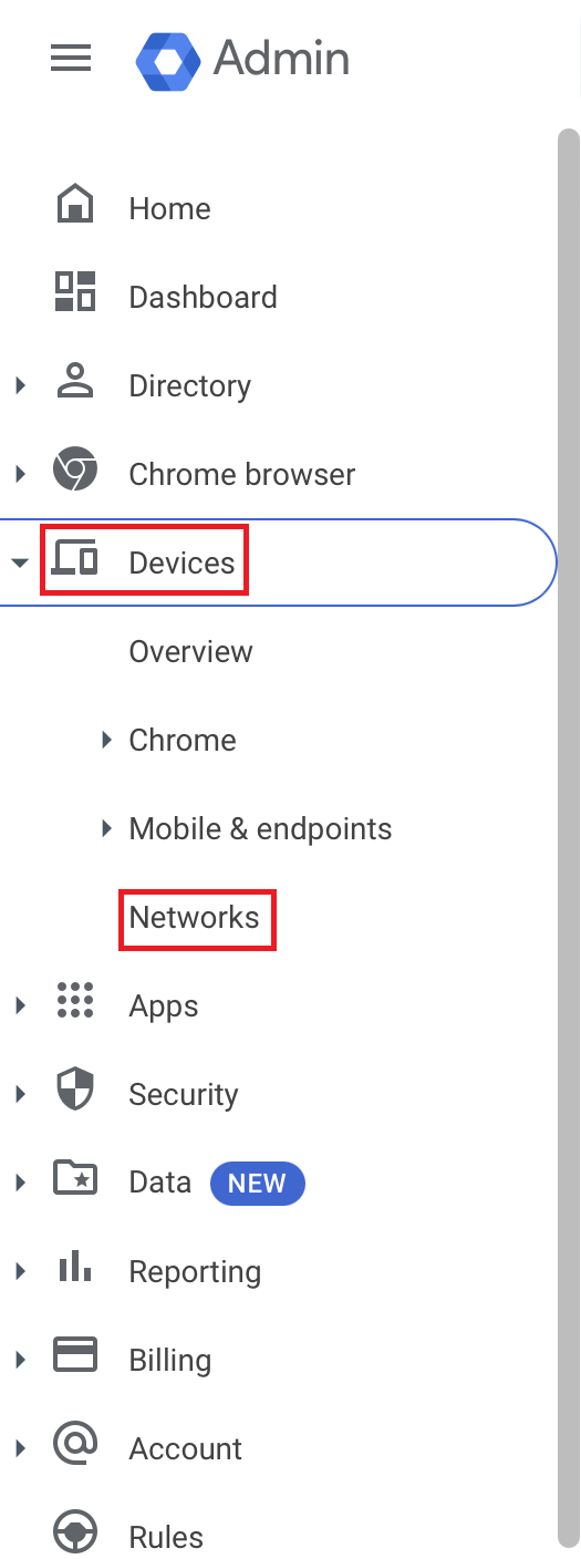 Devices > Networks — Wi-Fi