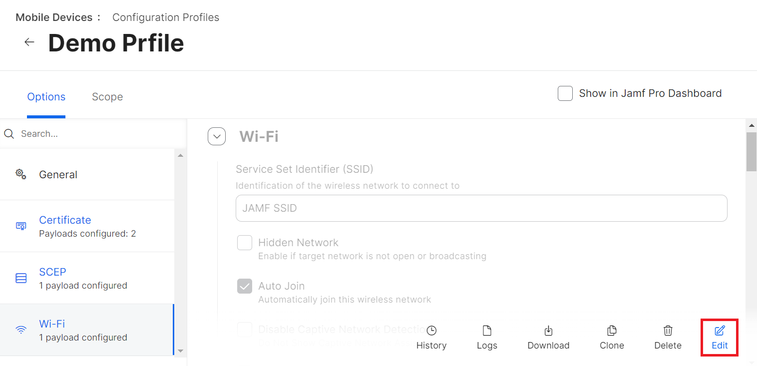 Trusted Certificates — select new Root CA for iOS